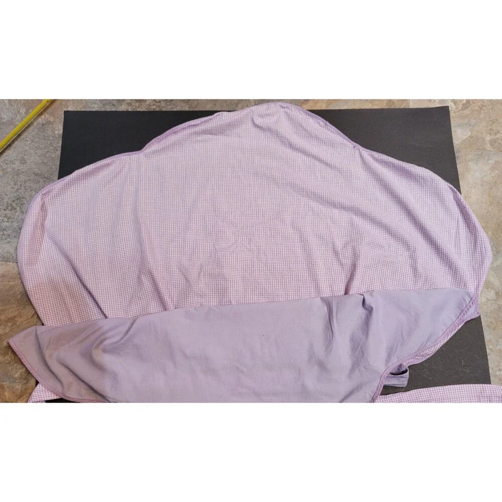 Vintage Purple/violet Solid/checkered 2 layer half apron well loved like grandma